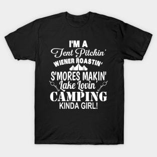 Camping Kinda Girl Funny Camp T-Shirt